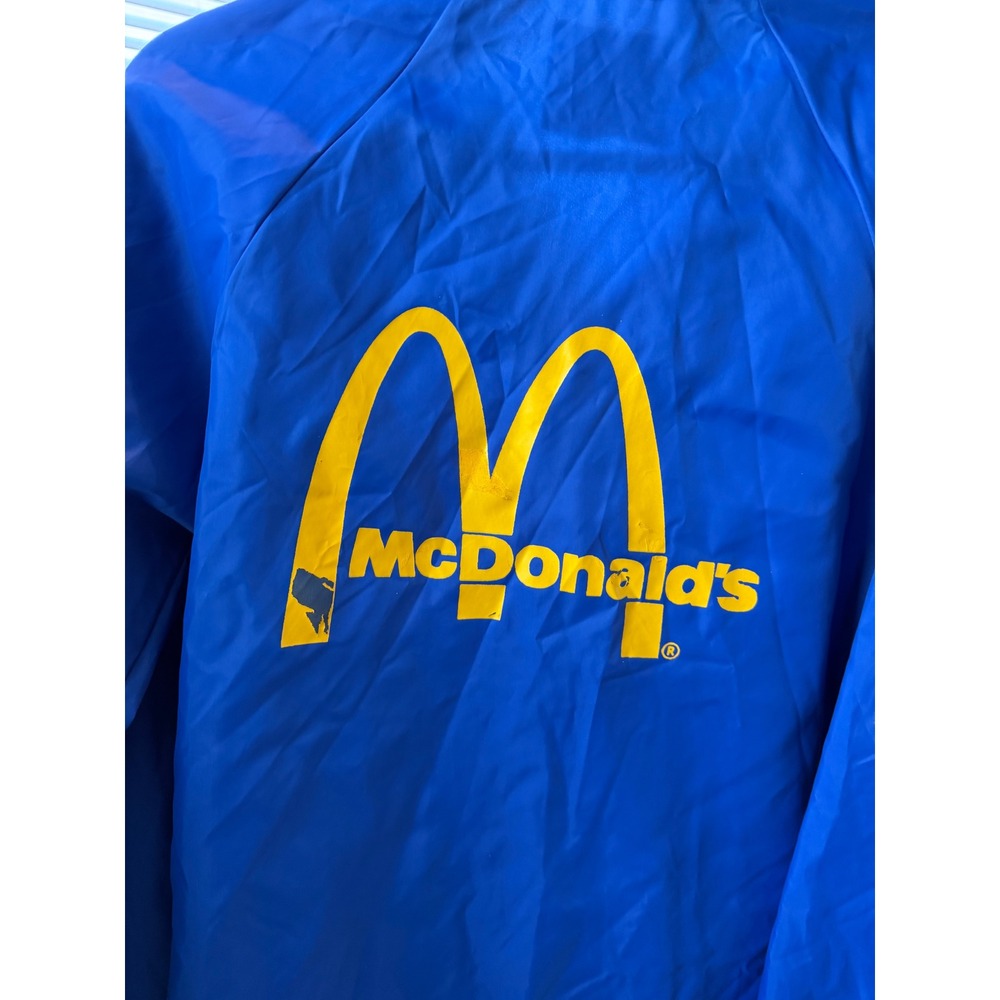 Vintage 90s McDonald's Blue Windbreaker Jacket Golden Arches Logo Size M‎